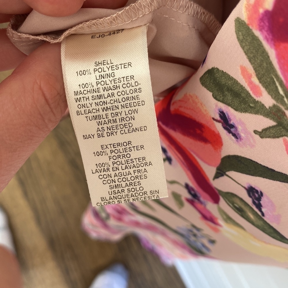 Eliza J | Halter Neck Floral Print Chiffon Sleeveless Side Slit Cascade Ruffle - Picture 11 of 11